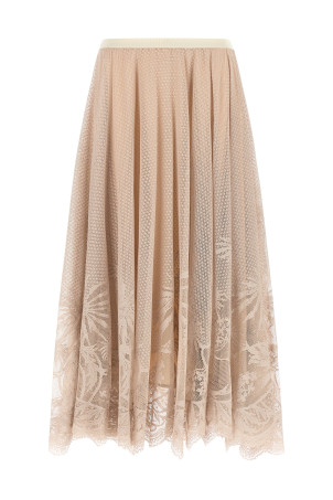 Jacquard lace skirt Pink