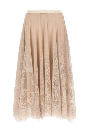 Jacquard lace skirt Pink