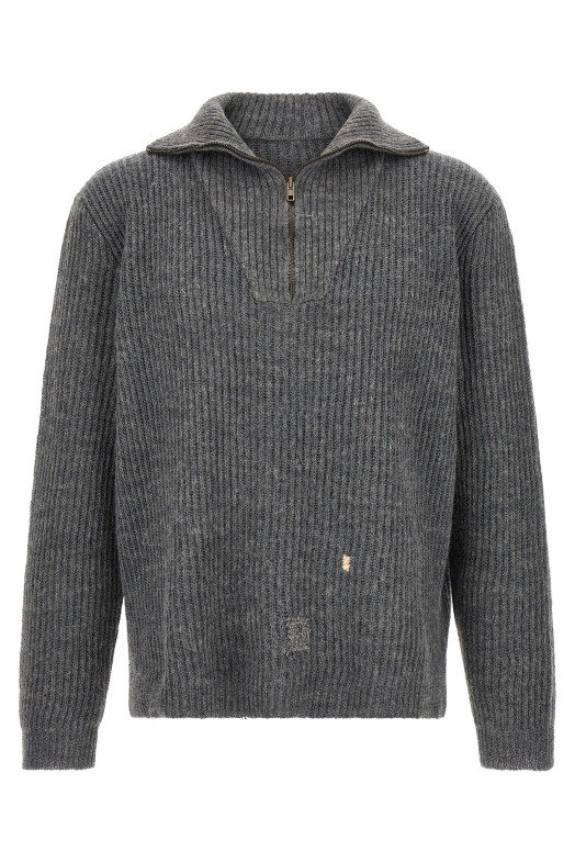 Mending sweater Gray