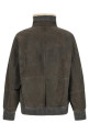 Шкіряна куртка сірого кольору BRUNELLO CUCINELLI MPMCU1737C9873
