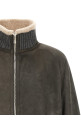 Шкіряна куртка сірого кольору BRUNELLO CUCINELLI MPMCU1737C9873