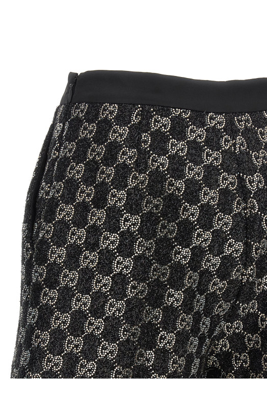 GG lamé tweed shorts Black