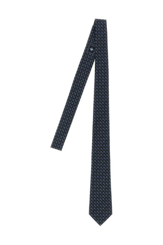 GG silk tie Blue