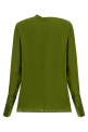 Draped neck blouse Green