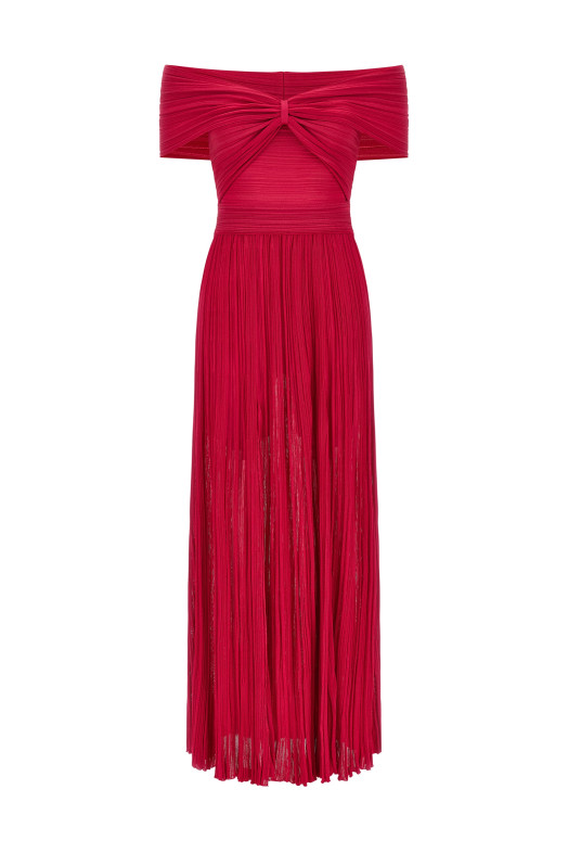 'Ginevra' long dress Fuchsia