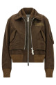 Double layer blouson Brown