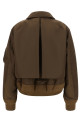 Double layer blouson Brown