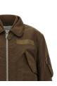 Double layer blouson Brown