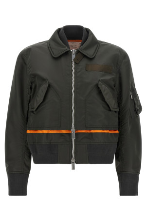 Double layer blouson Green