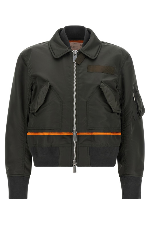 Double layer blouson Green