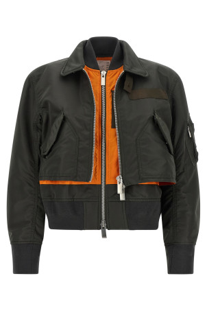 Double layer blouson Green