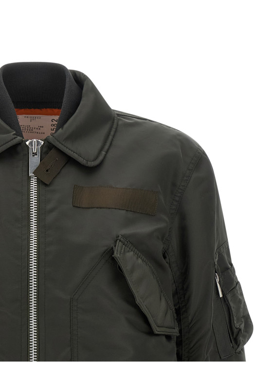 Double layer blouson Green