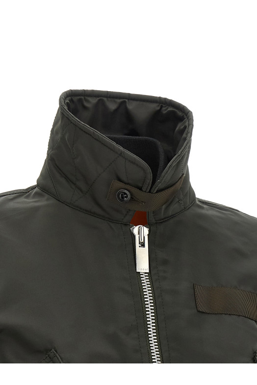 Double layer blouson Green