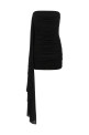 Асимметричное платье с драпировкой, чёрное ALEXANDER WANG 1CC3266000001
