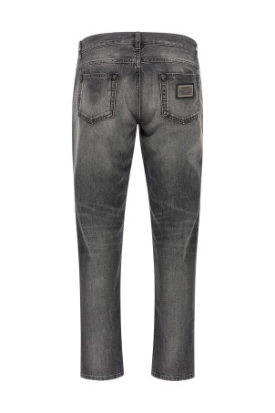 Джинсы с эффектом потертости, серые DOLCE & GABBANA GYJCCDG8PI7S9001