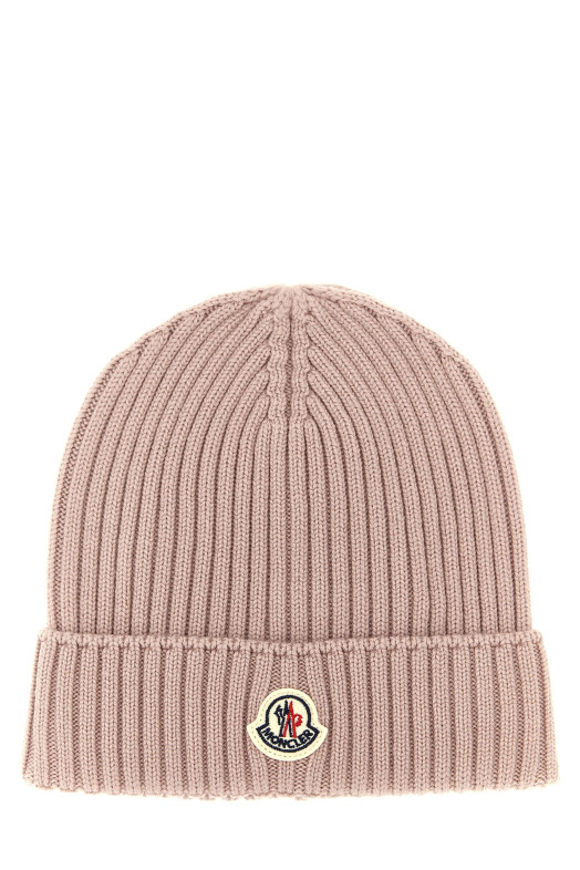 Шерстяная шапка розового цвета MONCLER ENFANT L29543B00008M113153F