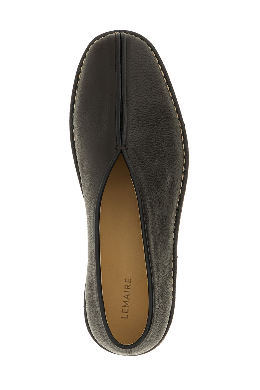 'Piped Crepe' slippers Brown