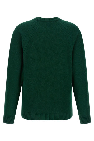 Logo embroidery sweater Green