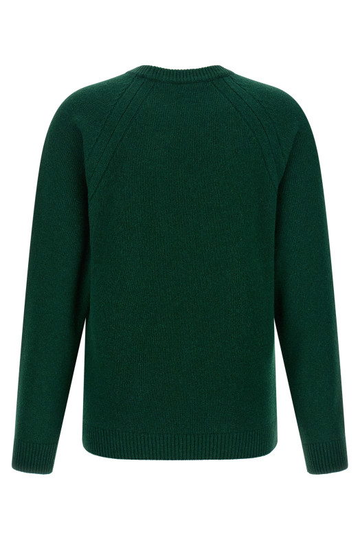 Logo embroidery sweater Green