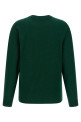 Logo embroidery sweater Green