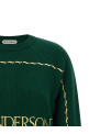 Logo embroidery sweater Green