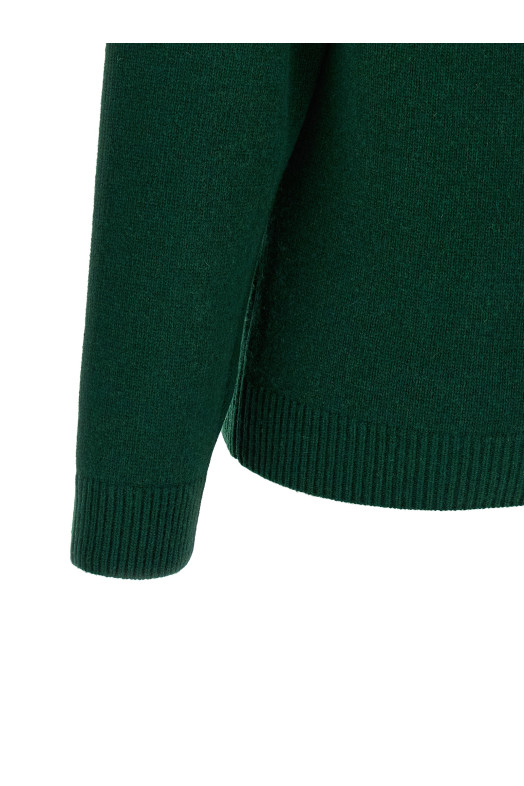 Logo embroidery sweater Green
