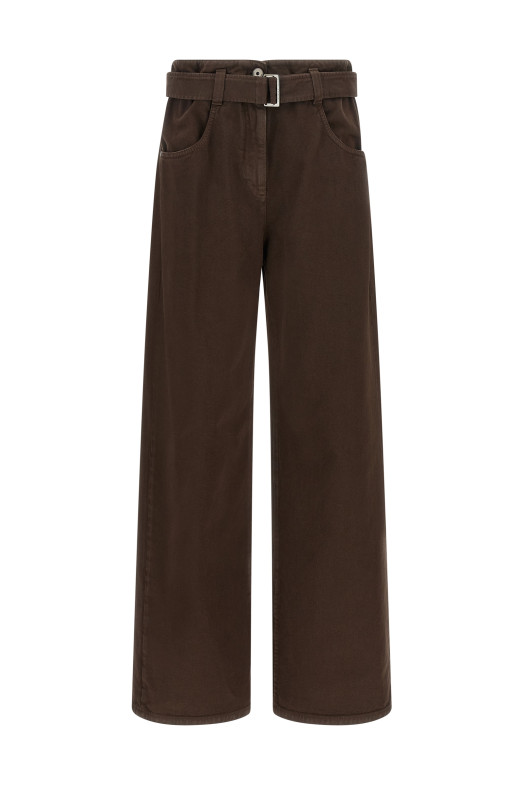 Belted jeans Brown