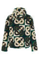 'Monogram' intarsia fleece jacket Multicolor
