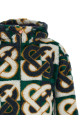 'Monogram' intarsia fleece jacket Multicolor