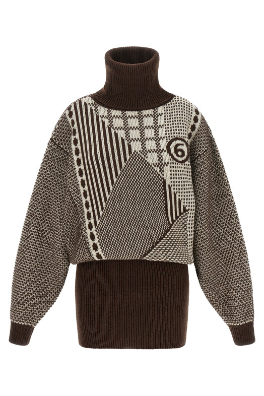 'Numeric Signature MM6' reversible dress Brown
