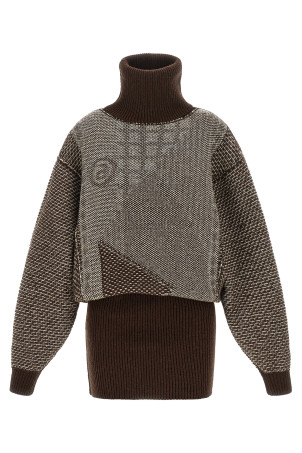 'Numeric Signature MM6' reversible dress Brown