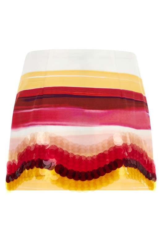 Striped cotton skirt Multicolor