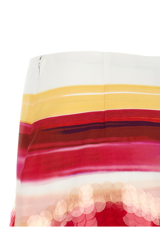 Striped cotton skirt Multicolor