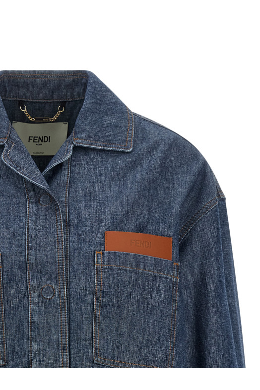 Chambray denim jacket Blue