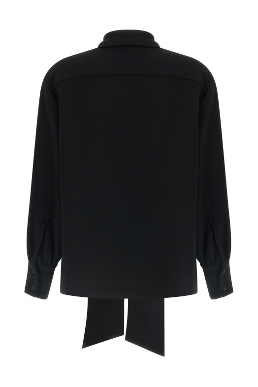 Lavallière neck blouse Black