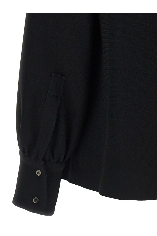 Lavallière neck blouse Black