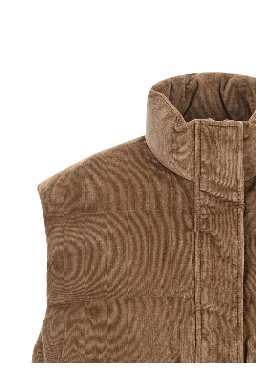 Corduroy waistcoat Beige