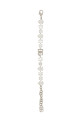 Bracelet with rhinestones and logo Silver