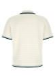 Bouclé polo shirt White