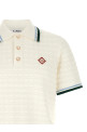 Bouclé polo shirt White