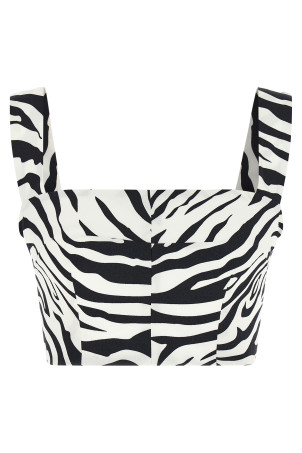'Zebra' top Black-grey