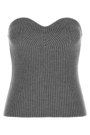 Off the shoulder top Gray