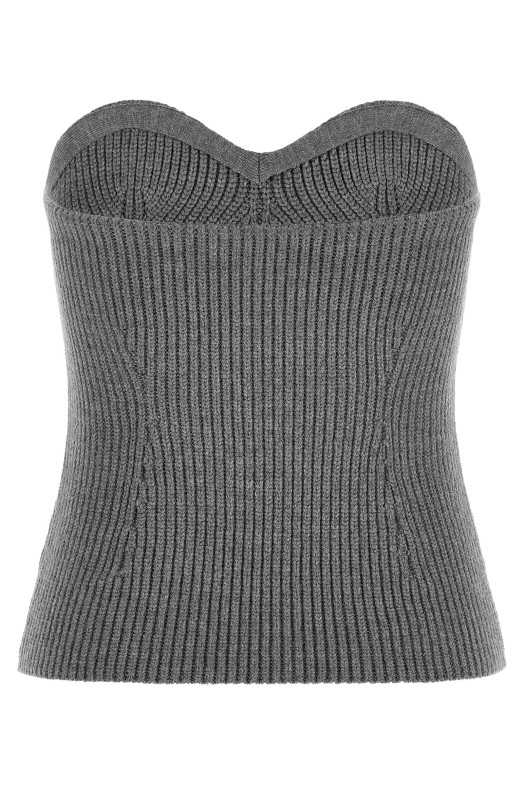 Off the shoulder top Gray