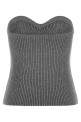 Off the shoulder top Gray