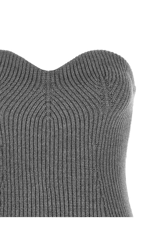 Off the shoulder top Gray