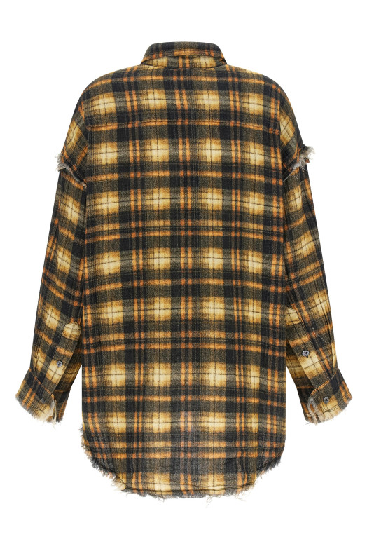 Рубашка с необработанным краем, коричневая R13 R13WR075R918BBROWNPLAID