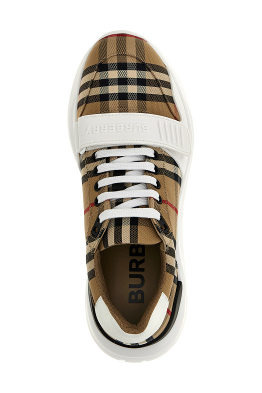 Кроссовки «Check» бежевого цвета BURBERRY 8048577ARCHIVEBEIGEIPCHK