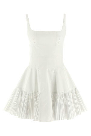 Pleated dress White