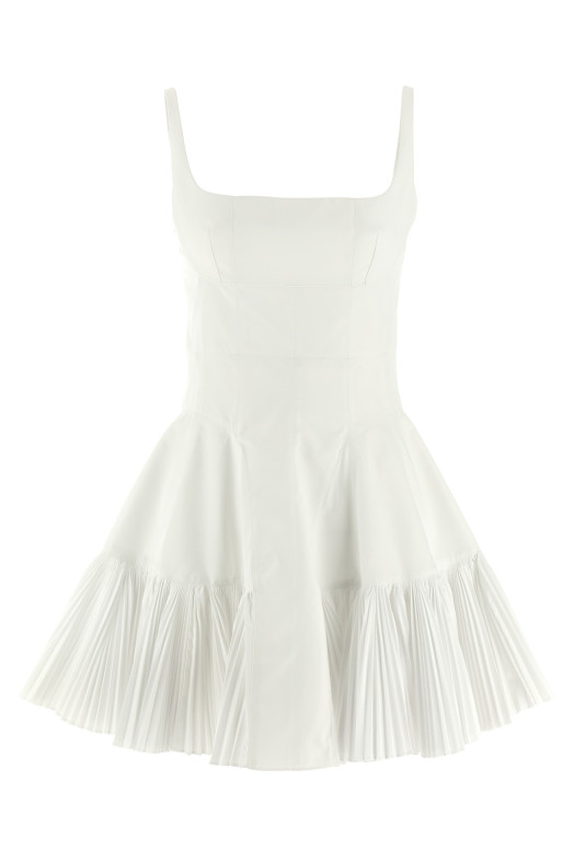 Плиссированное платье белого цвета GIOVANNI BEDIN GB25050WHITE
