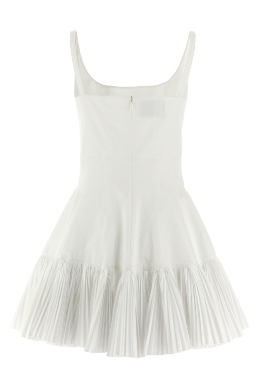 Плиссированное платье белого цвета GIOVANNI BEDIN GB25050WHITE